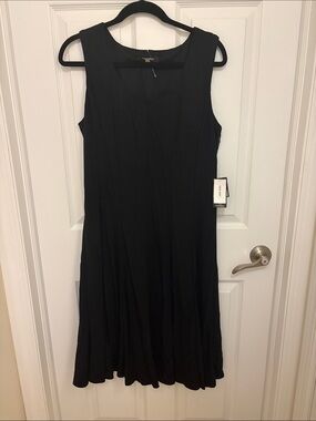 Nine West Black Sleeveless A-Line Dress - Classic Women's Dress